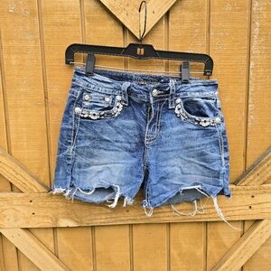 Miss Me Denim Distressed Women Shorts